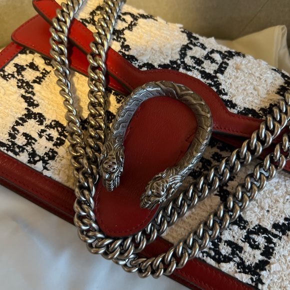 Gucci Dionysus Tweed White/Red/Black Bag - Picture 2 of 8